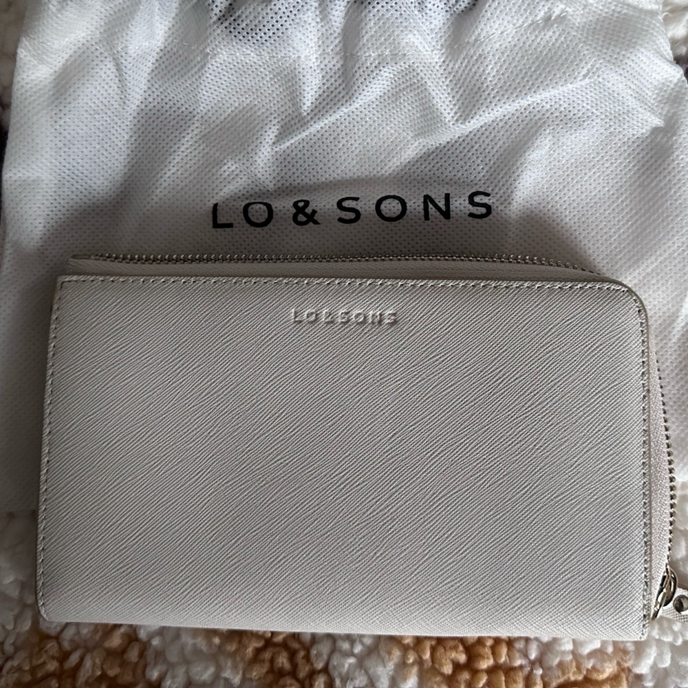 Brand New Lo&Sons Wallet Ivory with Tan Interior - Picture 8 of 9